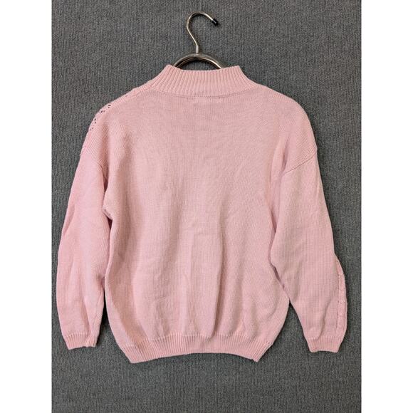 Vtg Spice Of Life Sweater Women Medium Easter Basket Flowers Square Patterns - Picture 6 of 11